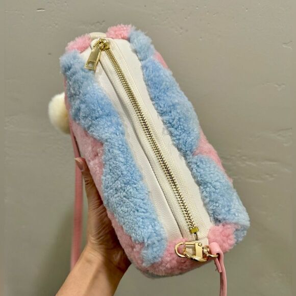 Handmade Colorblock Genuine Shearling Leather Barrel Bag & 3 Strap Styles - Picture 14 of 16